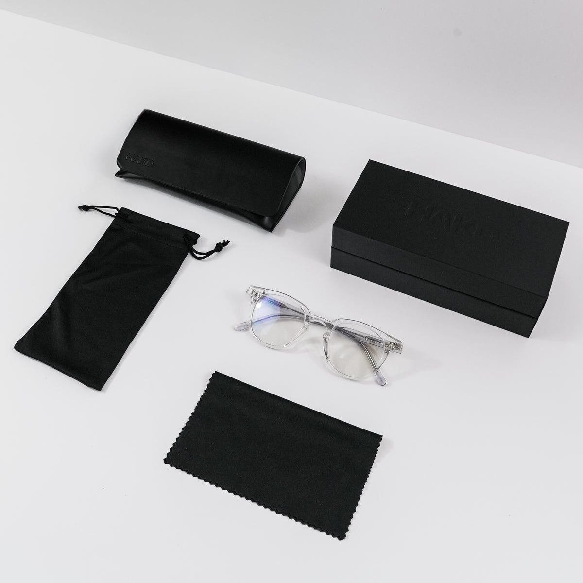variant-clear | HAKD Clear Blue Light Glasses full package view