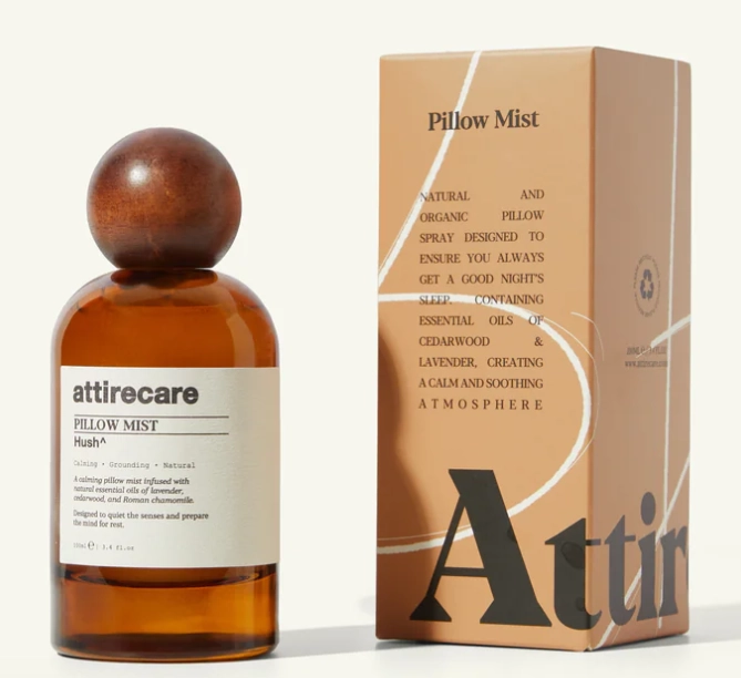 Natural pillow mist with lavender and chamomile for a calming bedtime routine and better sleep